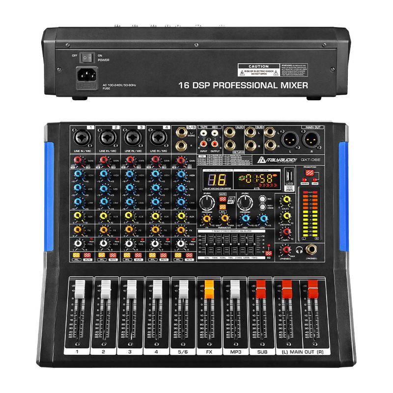 CONSOLA-MIXER--ITALY-AUDIO-6-CANALES--QXT-06E