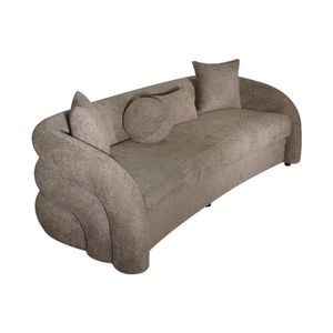 SOFA SOFIA, TRES CUERPOS 230X101X69 CM COLOR CAFÉ CLARO