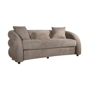 SOFA SOFIA, DOS CUERPOS 192X97X69 CM COLOR CAFÉ CLARO