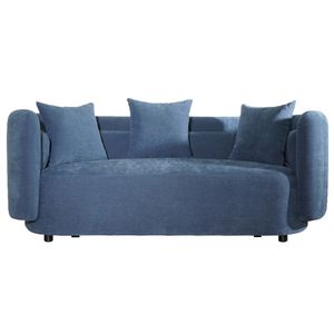 SOFA ANAHIS, DOS CUERPOS 191X84X74 CM, COLOR AZUL METALICO