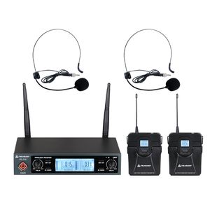 MICROFONO ITALY AUDIO ITL-712 UHF, PLL, DUAL CH, UN RECIBIDOR Y 2 MICROFONOS DE AURICULAR