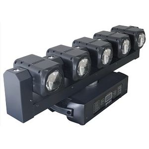 CABEZA MOVIL 5 CABEZAS, 0W RGBW 4-in-1 LED +6*20W Golden COB LED, EURO-MH85N