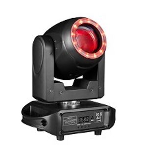 CABEZA MOVIL 80W SPOT BEAM  CON ARO DE LUZ LED, 1*80W white LED + 12pcs 5050 RGB SM, EURO-MH92