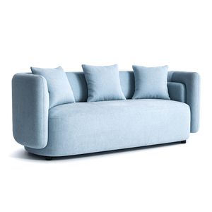 SOFA ANAHIS, DOS CUERPOS 191X84X74 CM, COLOR AZUL METALICO